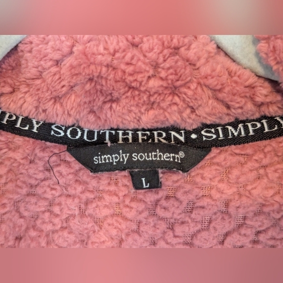 Simply Southern size large rose colored pullover fuzzy & warm - Picture 3 of 13